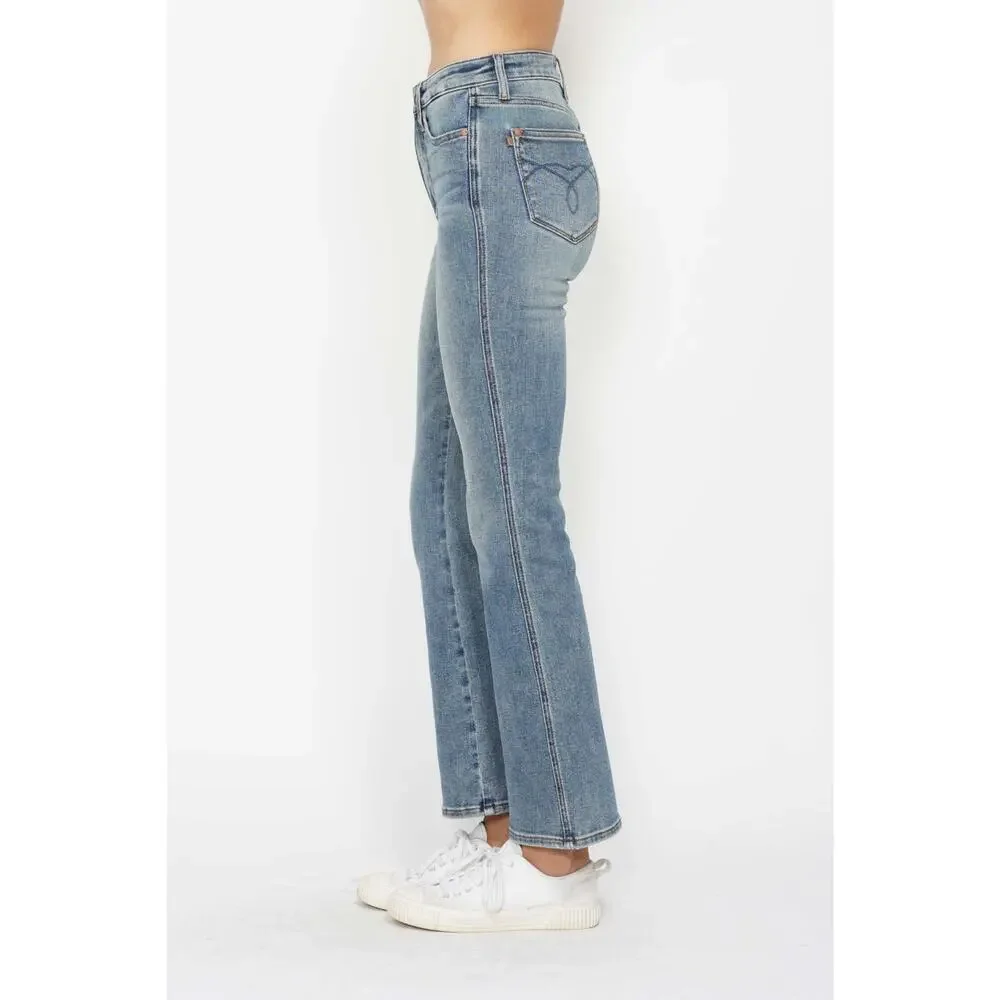 Judy Blue Tummy Control Embroidered Pocketed Bootcut Jeans -JB88783MDL - 0/24 - Picture 2 of 6